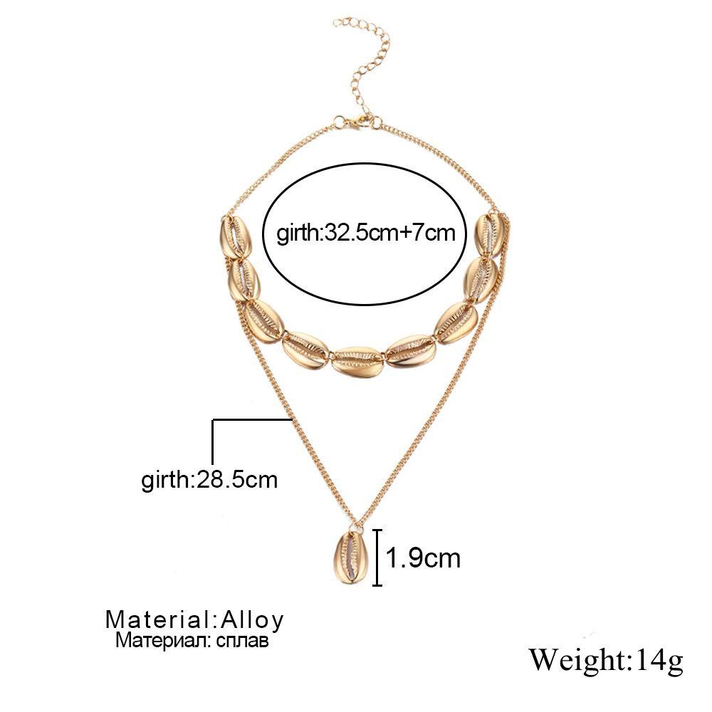Vòng Cổ Choker Nhiều Lớp Đính Vỏ Sò Thời Trang Cho Nữ|Trang Sức Vòng Đeo Tay Thời Trang Biển Dễ Thương Bắt Mắt