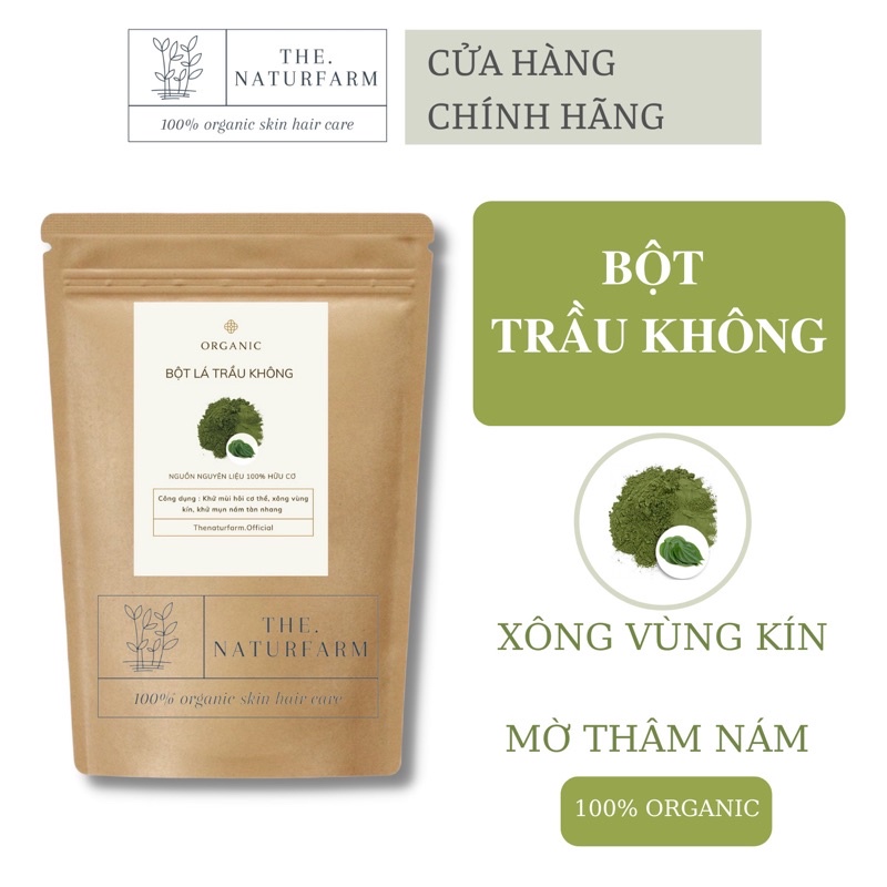 Bột lá trầu không nguyên chất [ 100gr ] xông v. kín, khử mùi cơ thể, mờ thâm nám