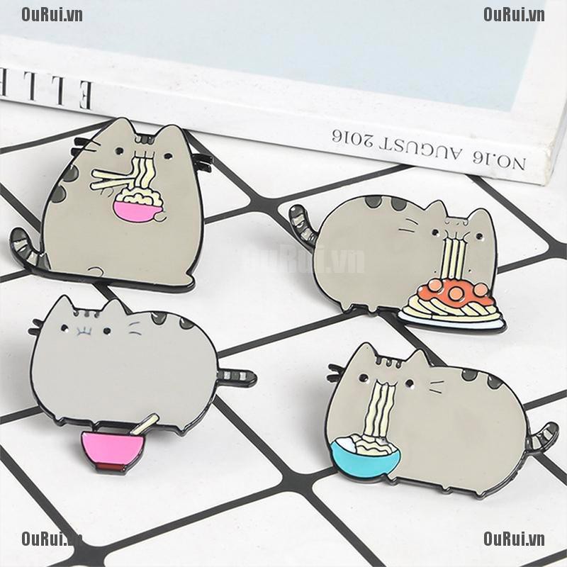 Ghim Cài Áo Hình Mèo Hoạt Hình Đáng Yêu Cho Nữ