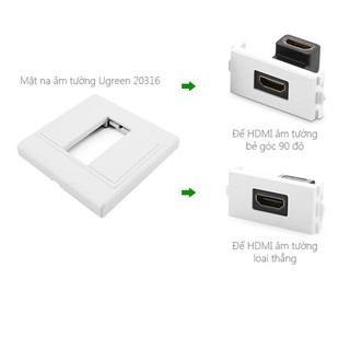 Mặt âm tường hdmi-vga-av cao cấp ugreen ug-20316 chính hãng
