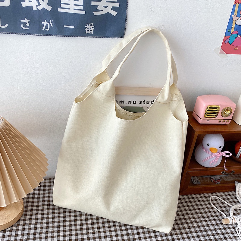 Túi Xách canvas Cỡ Lớn Thiết Kế Đơn Giản Thời Trang Nhật Bản Cho Nữ