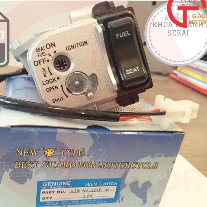 KHÓA SEKAI CHỐNG TRỘM 8 CẠNH DÙNG CHO XE HONDA AIR BLADE 2010