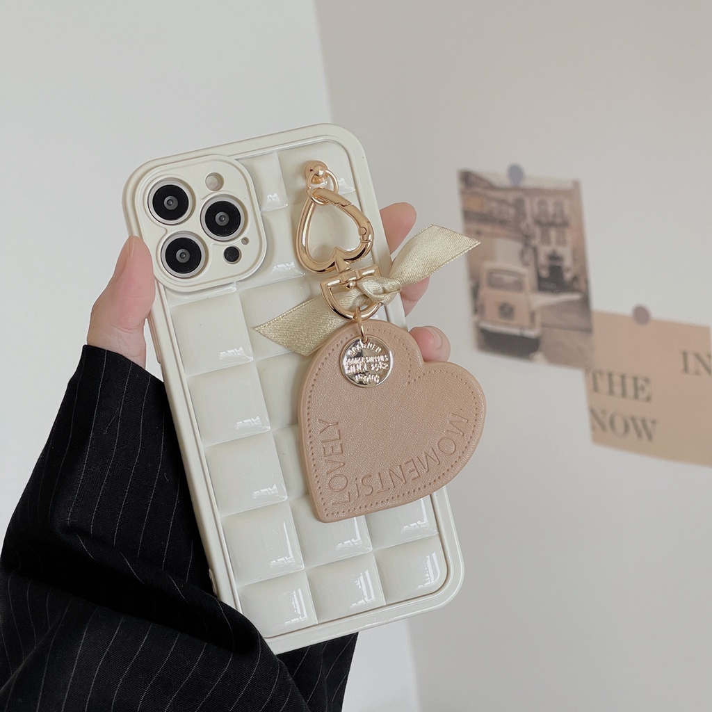 Ốp Điện Thoại Da Mềm Họa Tiết Trái Tim Xinh Xắn Cho Iphone 14proamx 12 pro max 11 pro max xs max xr x 13proamx plus