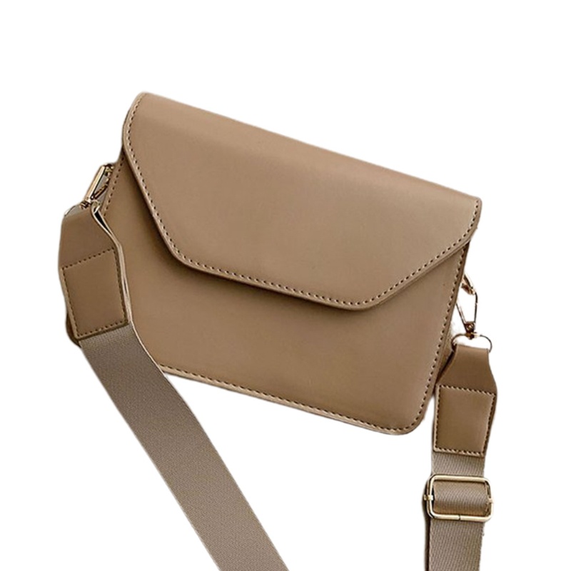 Túi Xách Da Đeo Chéo Màu Trơn Thời Trang Dành Cho Nữ