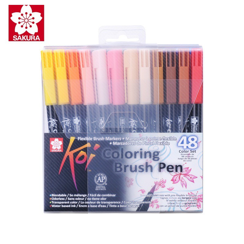 Bộ bút cọ mầu nước Sakura Koi Colouring brush pen 12 /24/48 mầu