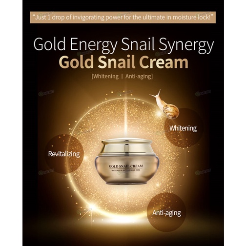 Kem dưỡng ốc sên ngăn ngừa lão hóa Gold Energy Snail Synergy Gold Snail Cream