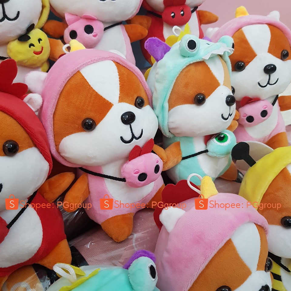 Gấu Bông Chó Shiba Cosplay 25 cm Cao Cấp - Sóc Siba