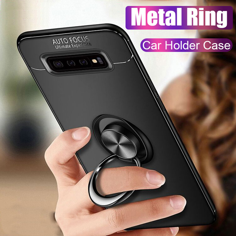 Ốp điện thoại cứng có giá đỡ nhẫn nam châm cho Samsung Galaxy S8 S9 S10 S20 Ultra Note 9 10