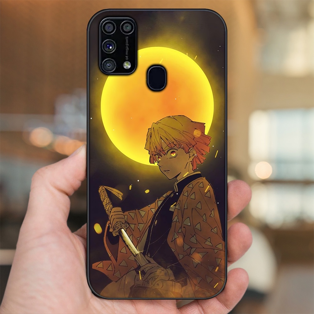 Ốp lưng Samsung M31 viền đen in hình Zenitsu Kimetsu no Yaiba
