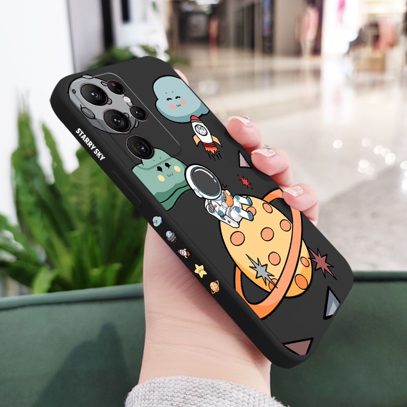Ôp Điện Thoại Dẻo Họa Tiết Phi Hành Gia Độc Đáo Thời Trang Cho samsung galaxy s23 s22 fe ultra plus Ốp