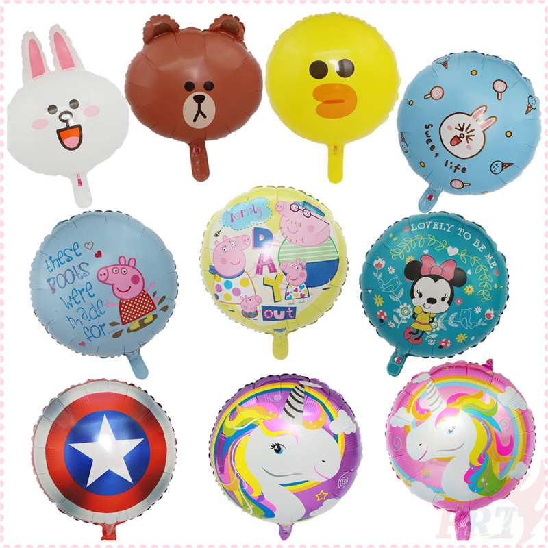 Bong bóng lá nhôm hình nhân vật hoạt hình cỡ 18inch trang trí tiệc sinh nhật