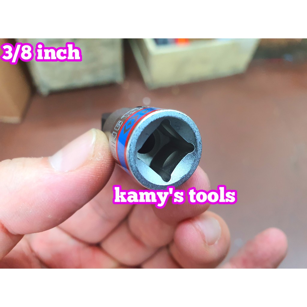 Đầu tuýp vít bake dẹp 8mm lỗ 3/8 kingtony model 302208 và 302103