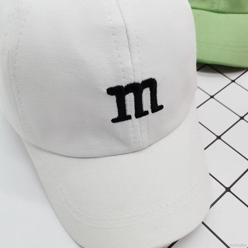 Nón Lưỡi Trai Thêu Chữ M Cho Bé 1-5 tuổi - Mũ lưỡi trai có điều chỉnh kích cỡ, in chữ dễ thương cho bé