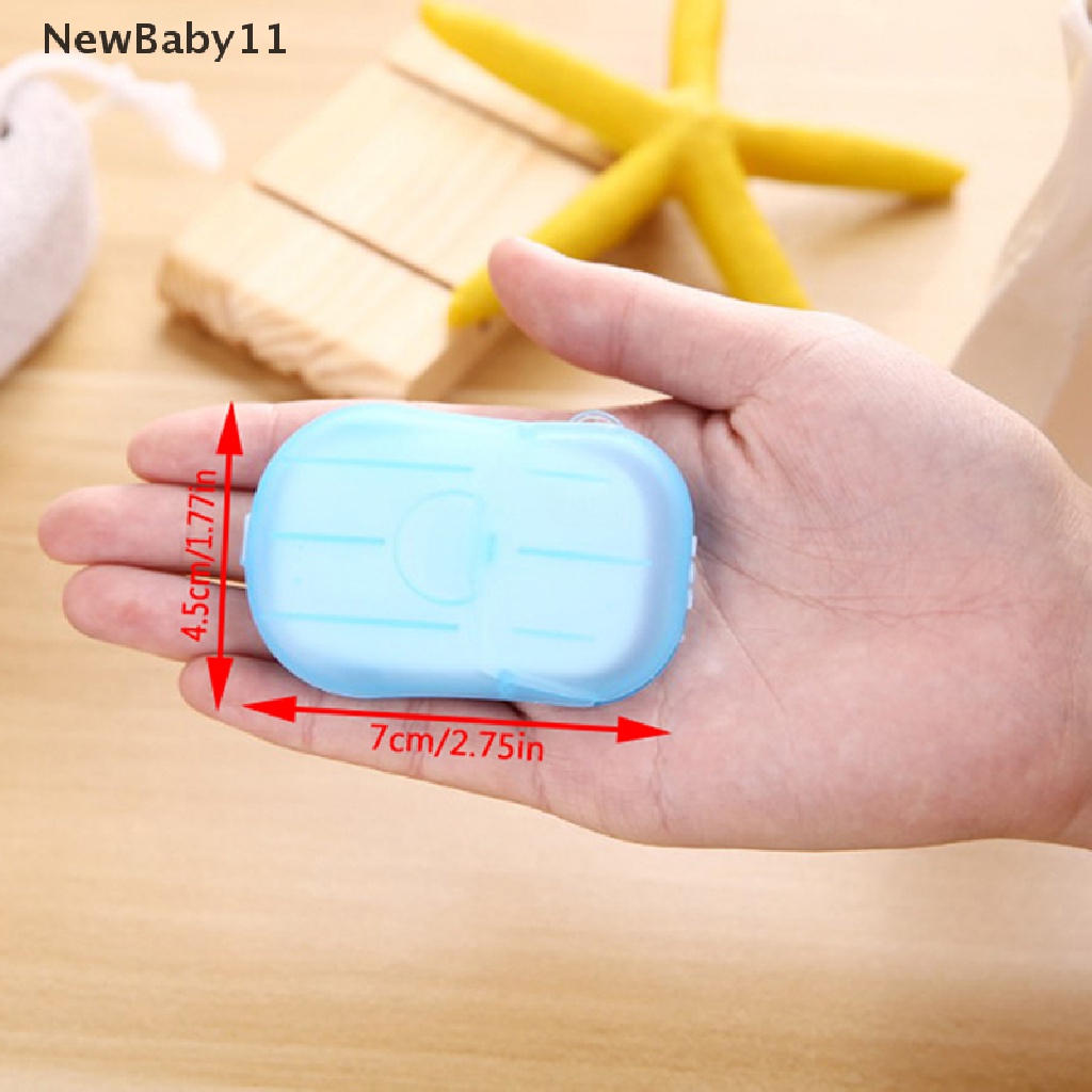 Hộp 20 Miếng Xà Phòng Giấy Rửa Tay Dùng Khi Đi Du Lịch