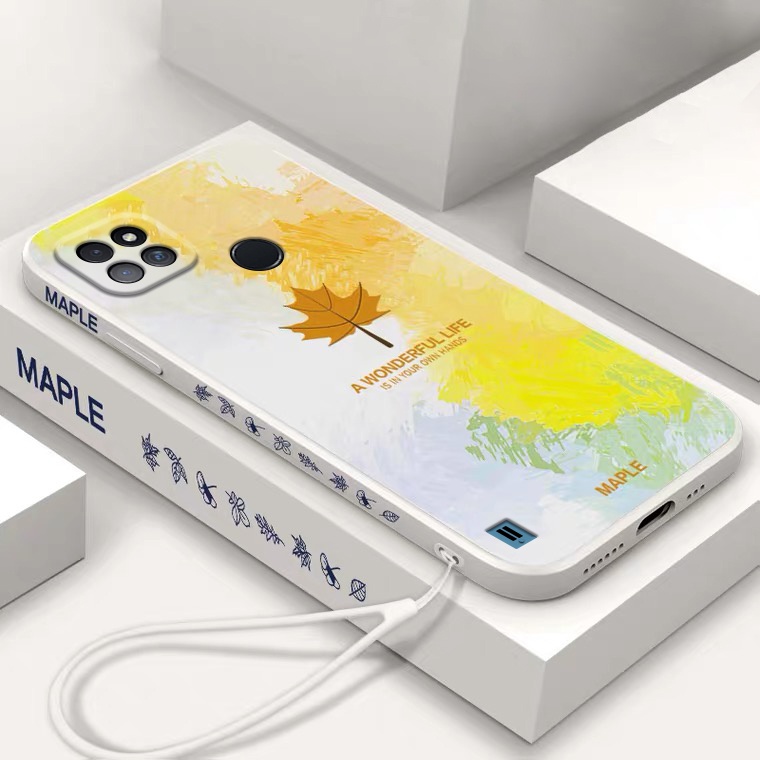 Ốp Điện Thoại Silicon Mềm Hình Lá Phong Cho Realme 8 6 7 PRO 6i 5 5s 5i 7i C20 C21 C21Y C25 C15 C12 C11 C3