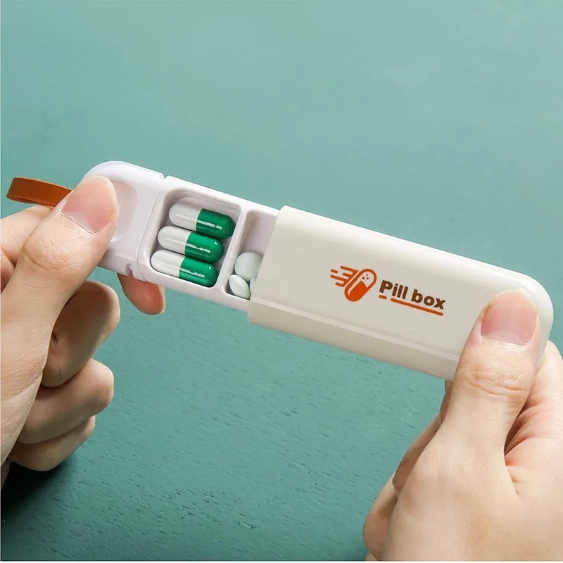 Hộp Đựng Thuốc 3 Ngăn Bằng Nhựa Phong Cách Bắc Âu