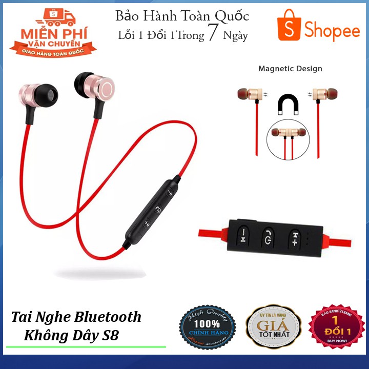 Tai Nghe Bluetooth Sport S8 Âm Thanh Hay Dùng Được Tất Cả Dòng Máy