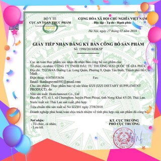 [Hàng chuẩn] Giảm cân IZZI Thailand