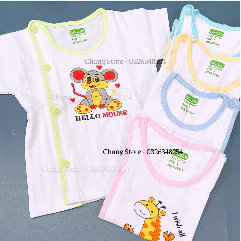 Áo Tay Dài Bossini Vải Cotton Cho bé Từ 3 - 8 kg