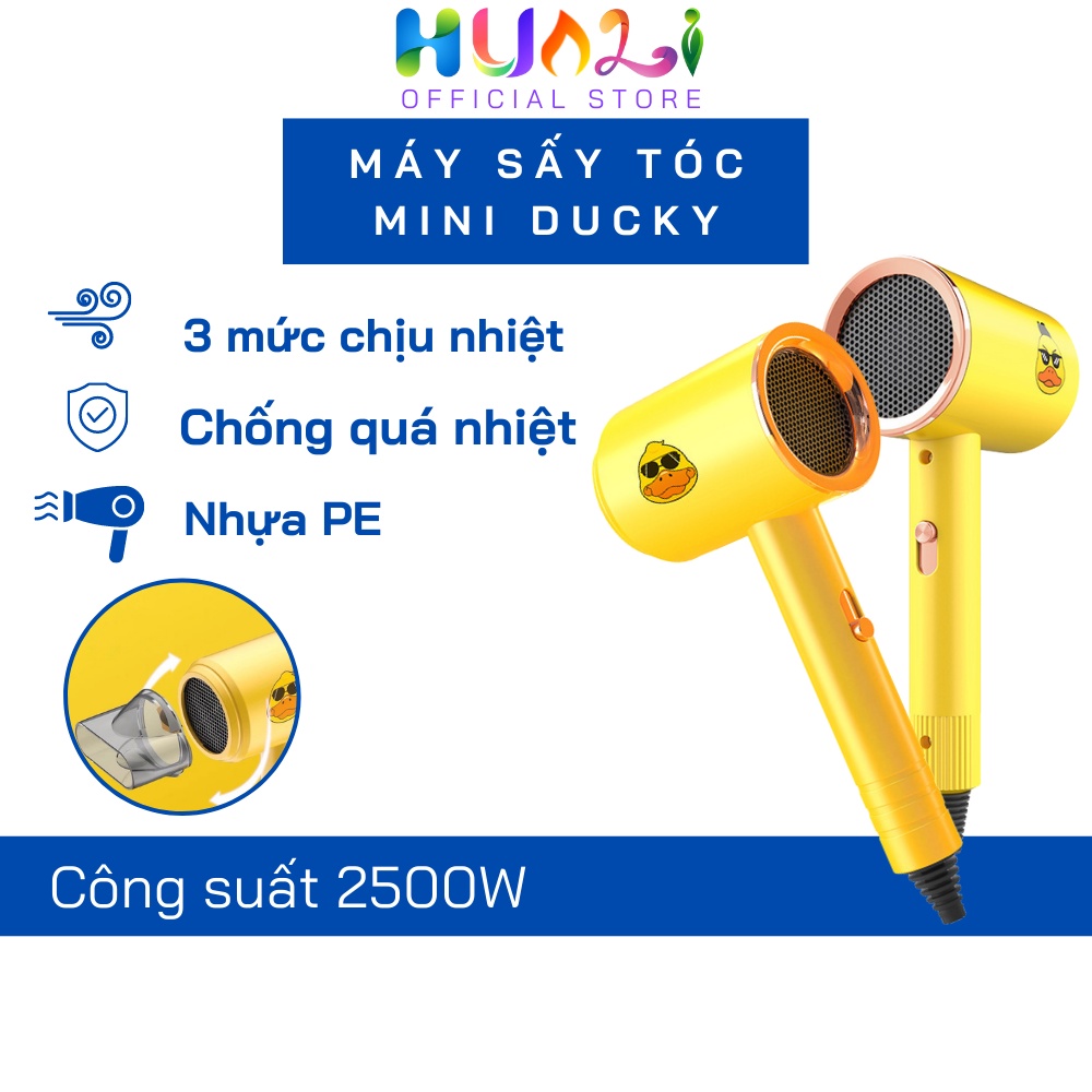 Máy sấy tóc, Máy sấy tóc công suất lớn, Máy sấy 2 chiều, 3 chế độ nhiệt hiệu con vịt vàng