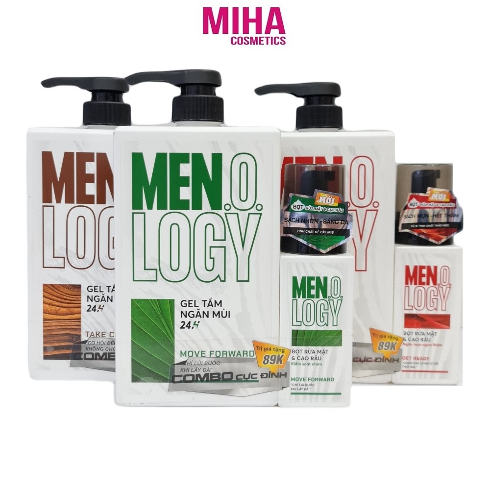 Sữa Tắm Dạng Gel Cho Nam Ngăn Mùi 24h MEN.O.LOGY 630ml