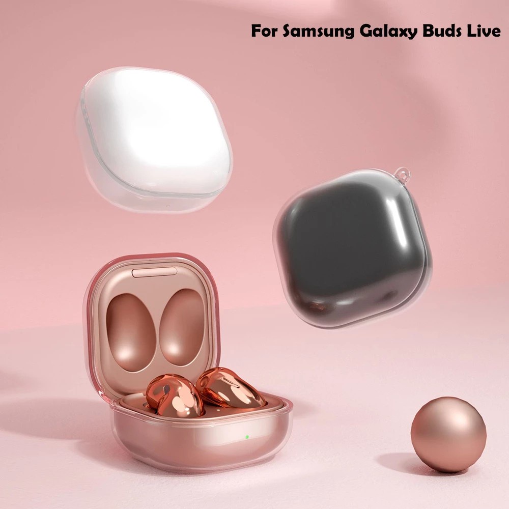 Vỏ bọc bảo vệ hộp sạc tai nghe không dây BJONE silicone dẻo có móc treo thích hợp cho Samsung Galaxy Buds 2/ Pro/ Live
