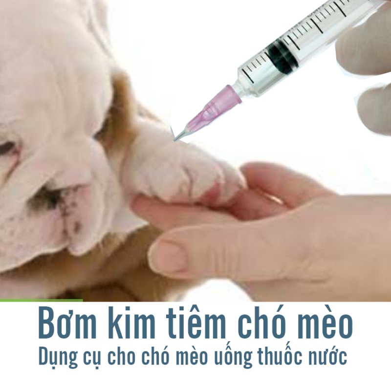 Xi lanh 5ml, bơm kim tiêm cho chó mèo uống sữa, siro, thuốc