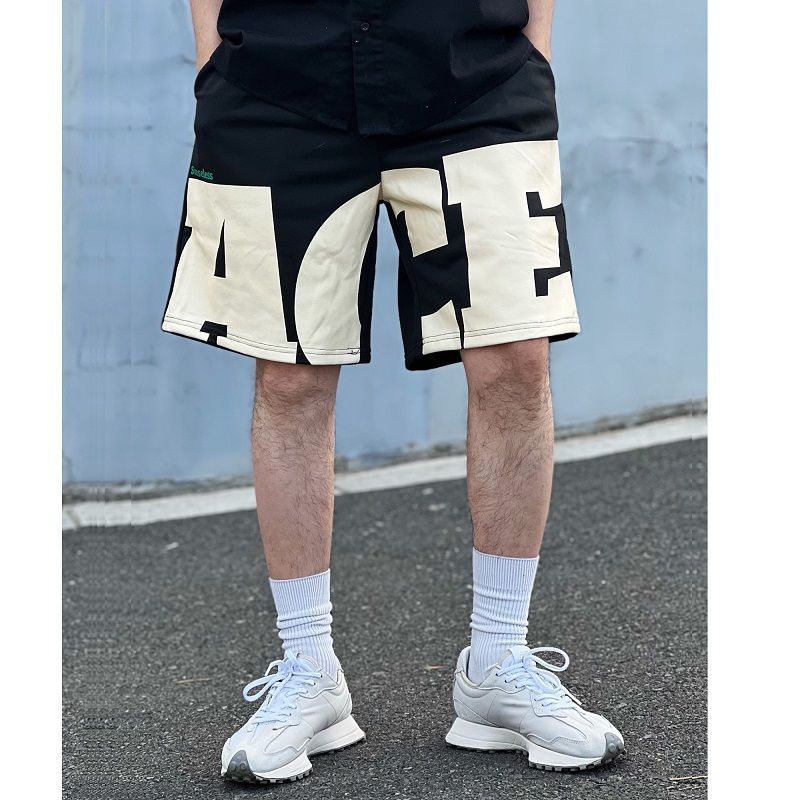Quần Short Thể Thao In Chữ Phong Cách Hip Hop Đường Phố Năng Động