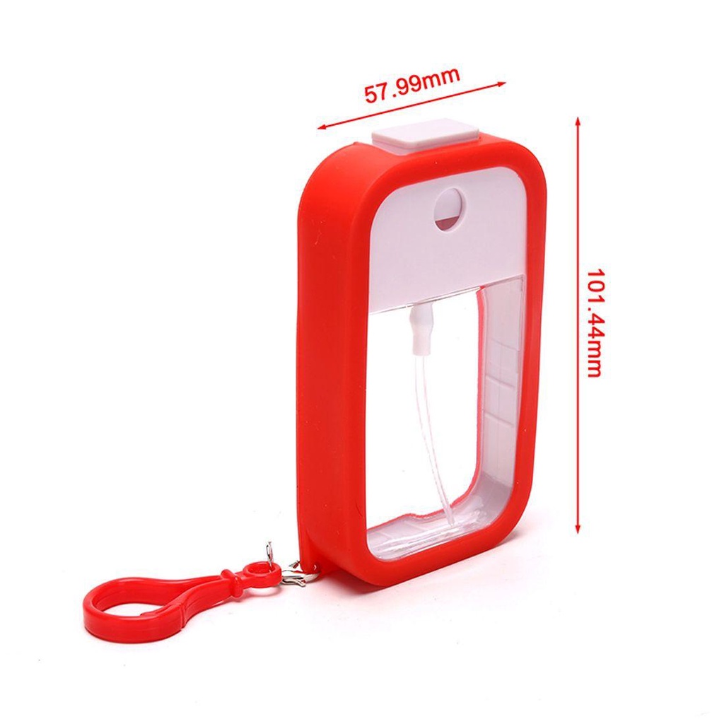 Bình Đựng Nước Hoa Dạng Xịt 45ml Bằng Silicone Kèm Móc Tiện Lợi