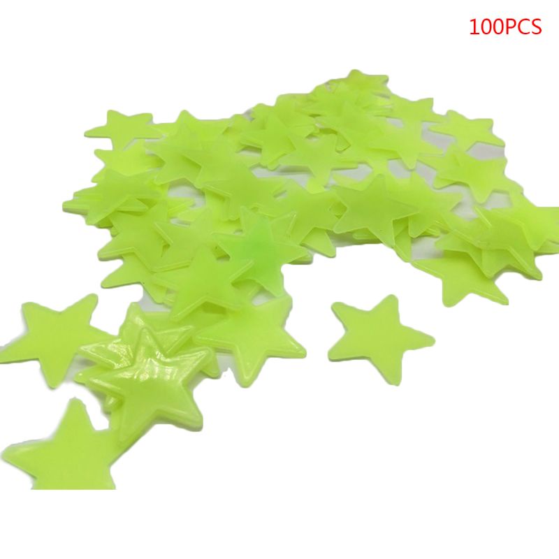 Set 100 ngôi sao dạ quang dán tường trang trí