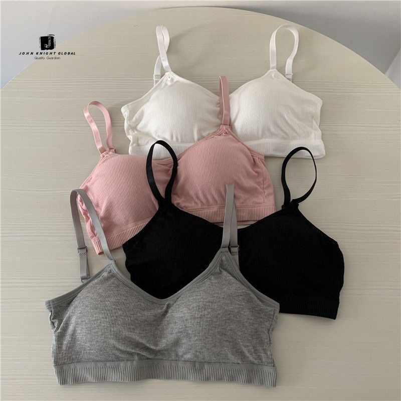 Áo lót vải cotton không gọng mát xa phong cách Hàn Quốc