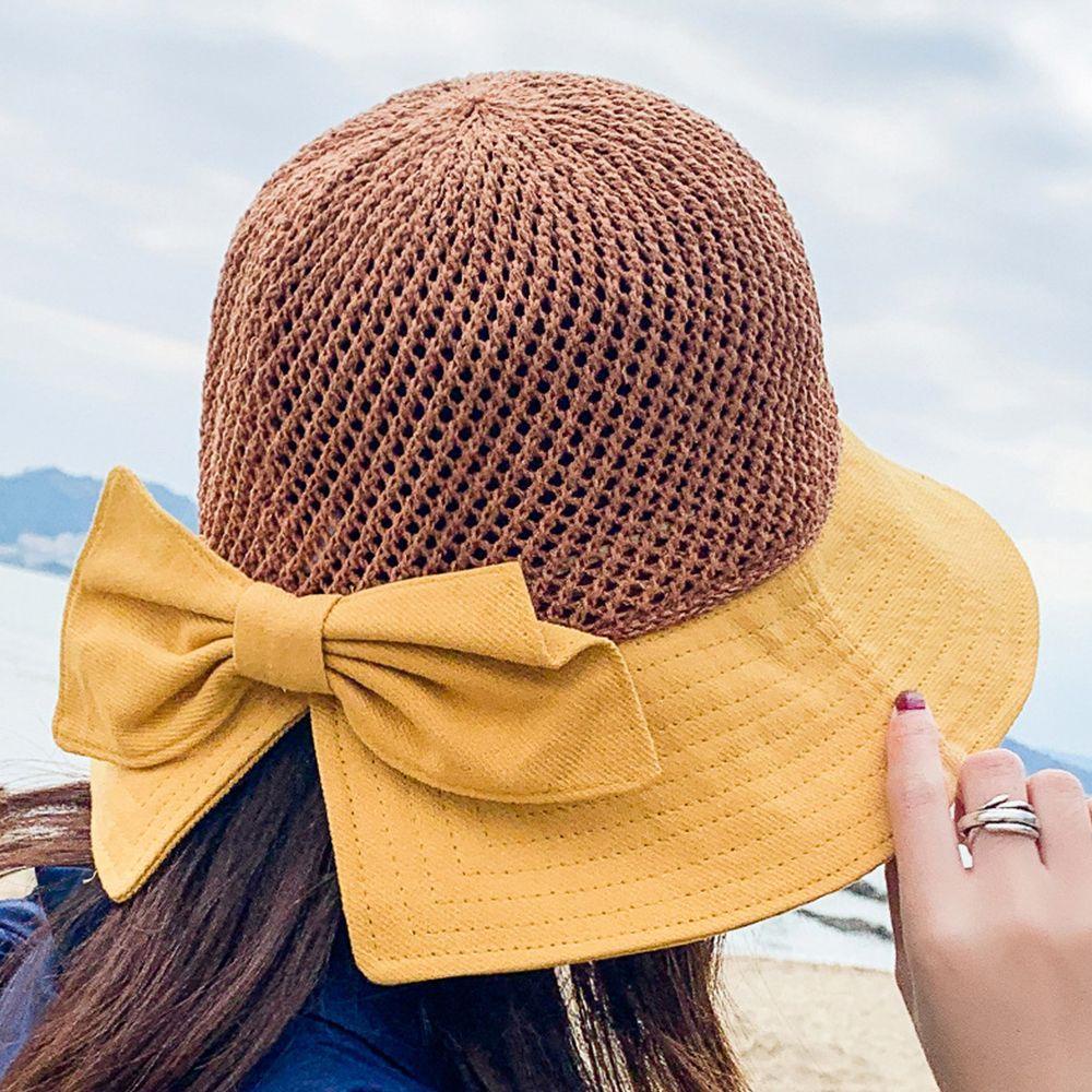 Nón Tai Bèo Đan Cói Phối Nơ Thời Trang Sành Điệu