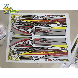 Ten rời xe honda wave blade 110 chữ R lớn đỏ đen