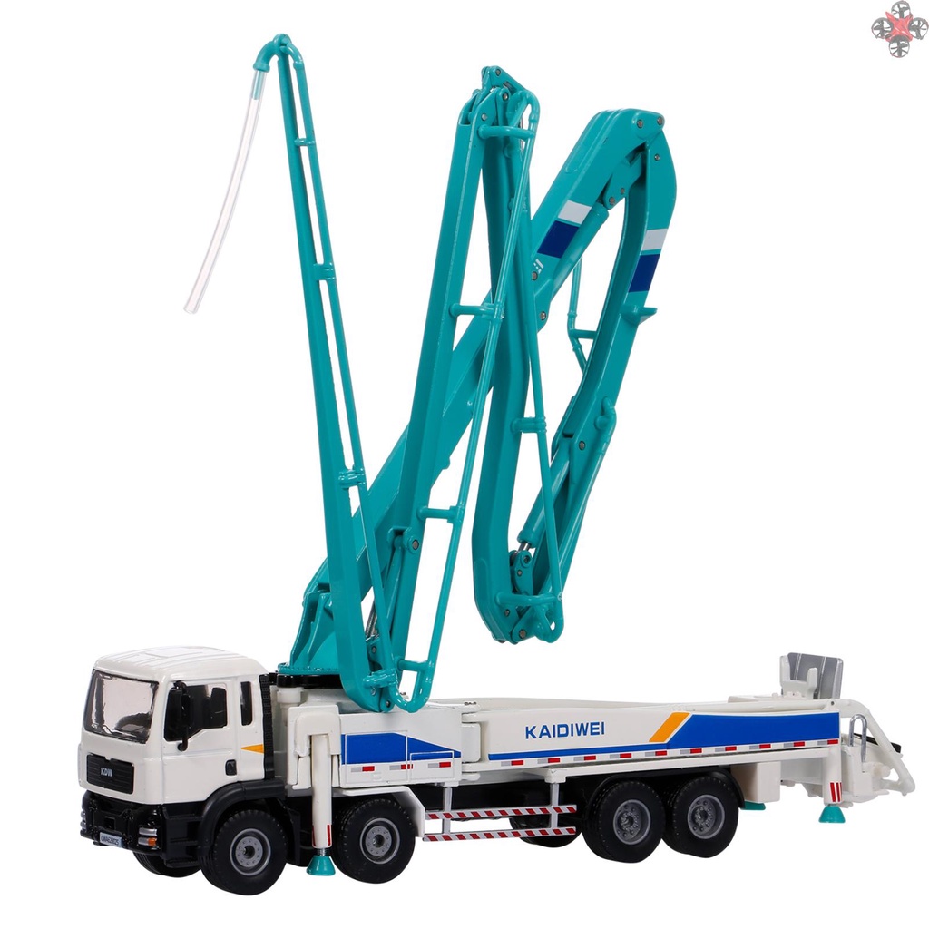 Mô Hình Xe Tải Xi Măng Bơm Bê Tông Bằng Hợp Kim Tỉ Lệ 1:55