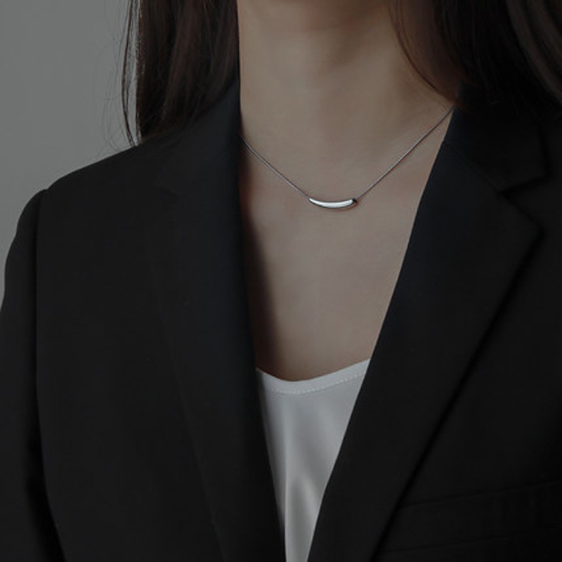 Vòng cổ Dạng Xích Ngắn Hình Xương Rắn Đơn Giản Phong Cách hip hop Cho Nam Và Nữ