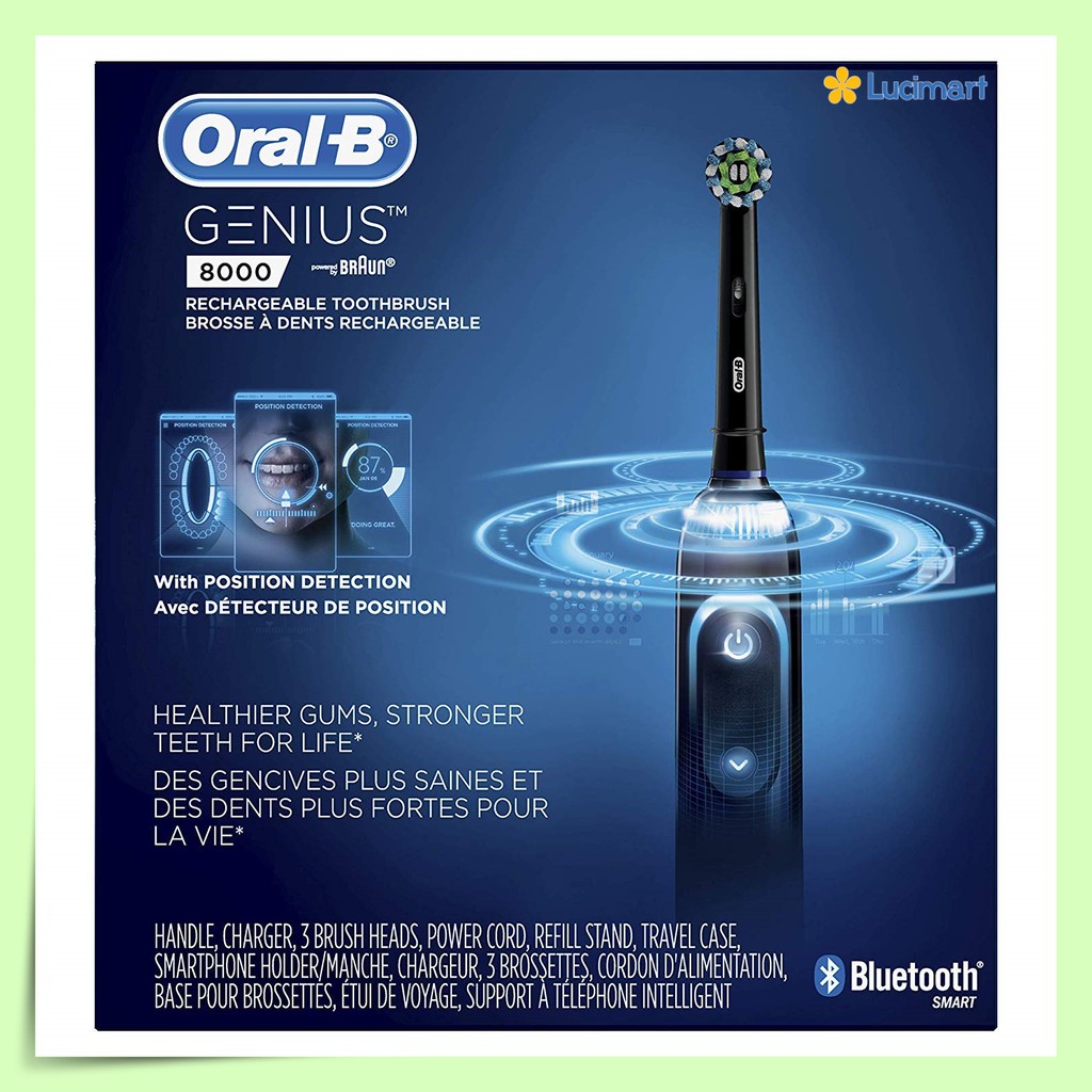 Bàn chải đánh răng điện Oral-B Genius 8000 [Hàng Đức]