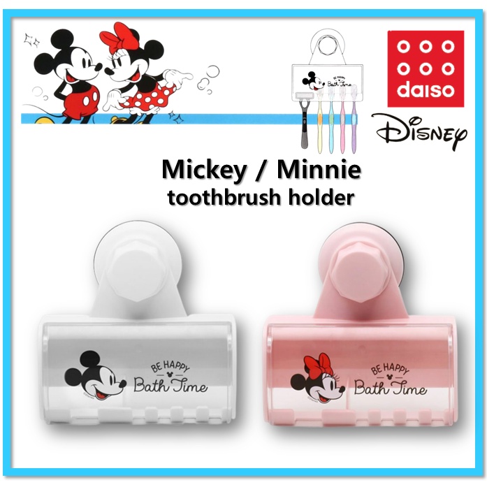 [DAISO Korea] Bàn Chải Đánh Răng Mickey / Minnie, Ngăn Đựng Dao