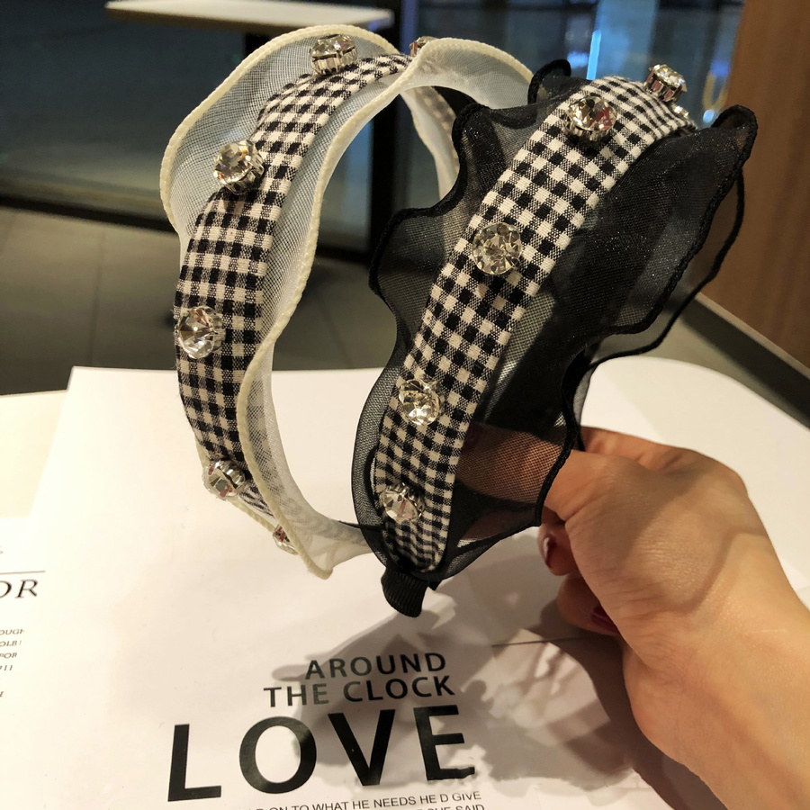 Băng Đô Lưới Đính Đá Phong Cách Hàn Quốc Cho Nữ