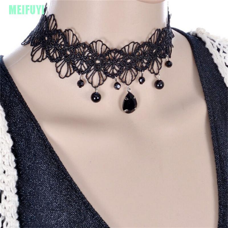 Vòng Cổ Choker Ren Hoa Phong Cách Retro Gothic