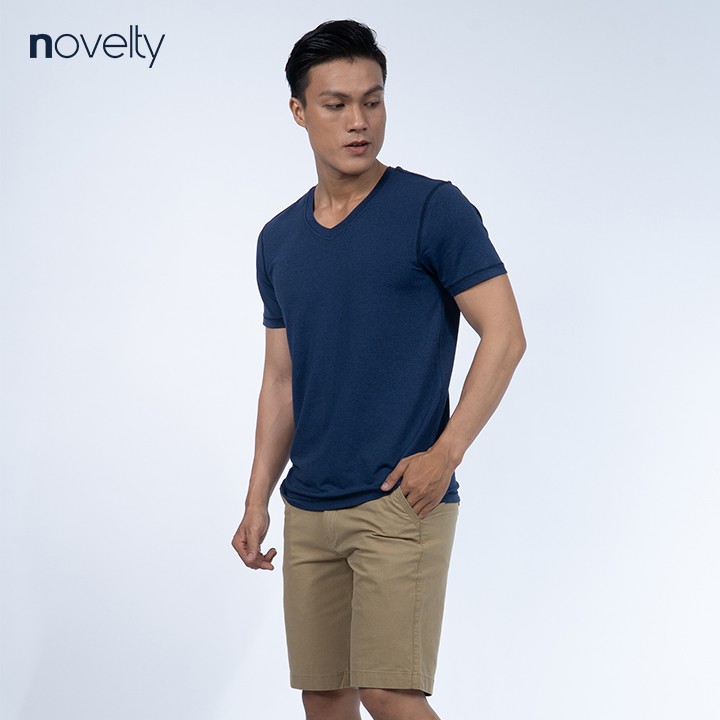 Áo thun nam cổ tim Regular Fit Novelty 190158N