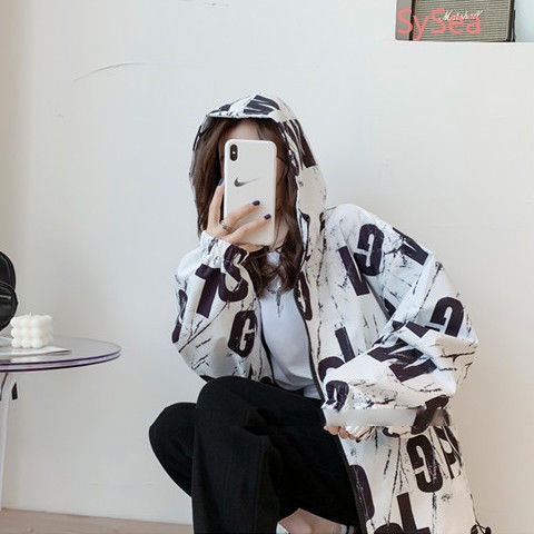 Áo Khoác Chống Nắng In Chữ Thời Trang Mùa Hè Cho Nữ