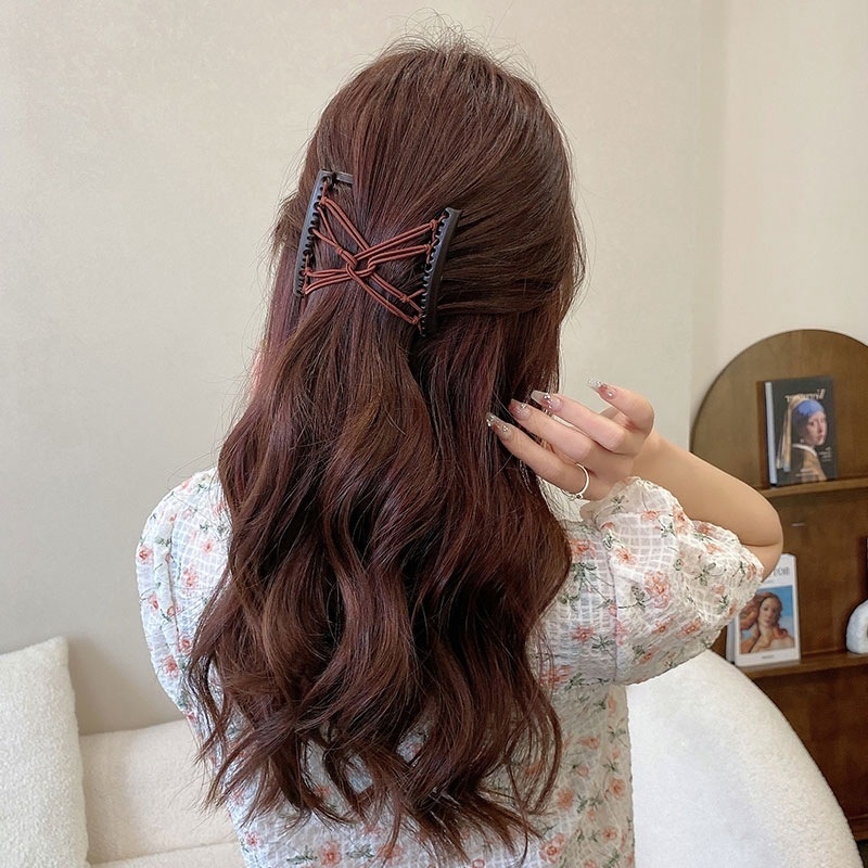 Lược Chải Tóc Hai Hàng Co Giãn Phong Cách Retro Thời Trang Cho Nữ