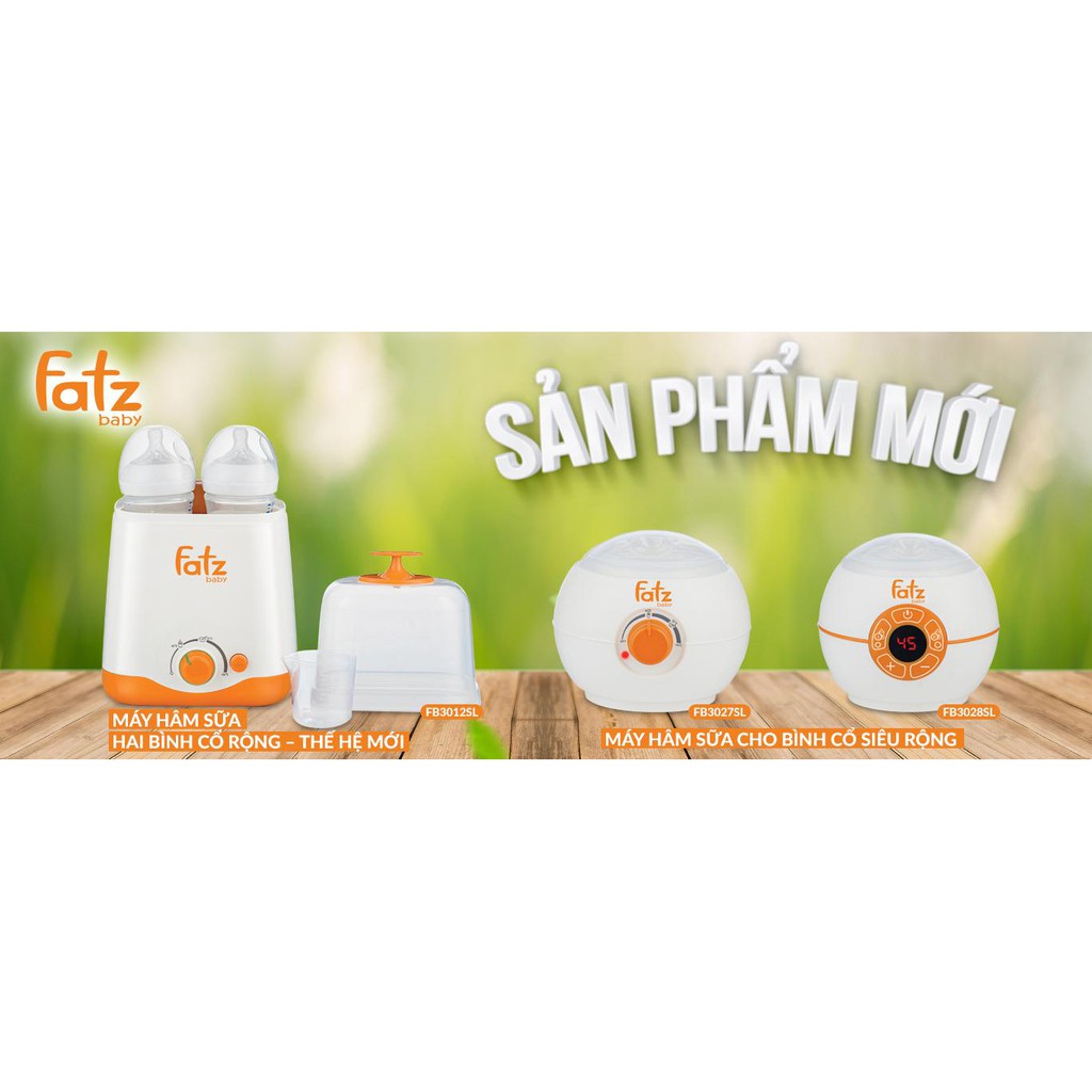 [BH 12 tháng]Máy hâm sữa, thức ăn cho bình cổ siêu rộng FatzBaby FB3027SL