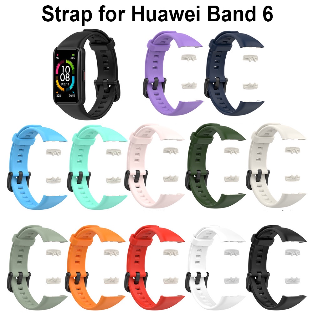 Dây Đeo Silicone Thay Thế Cho Đồng Hồ Thông Minh Huawei Band 8 7 6 / Honor Band 6