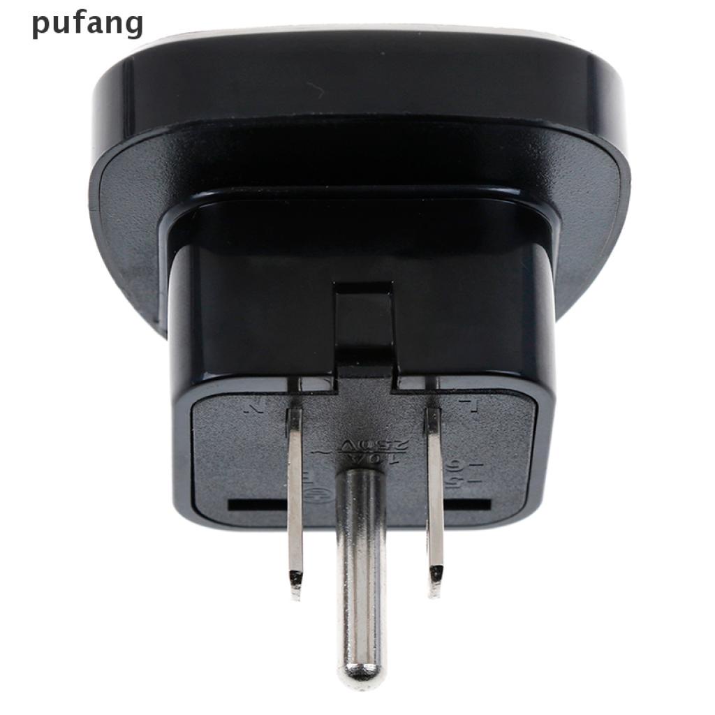pufang Universal EU UK AU to US USA Canada AC travel power plug adapter converter .