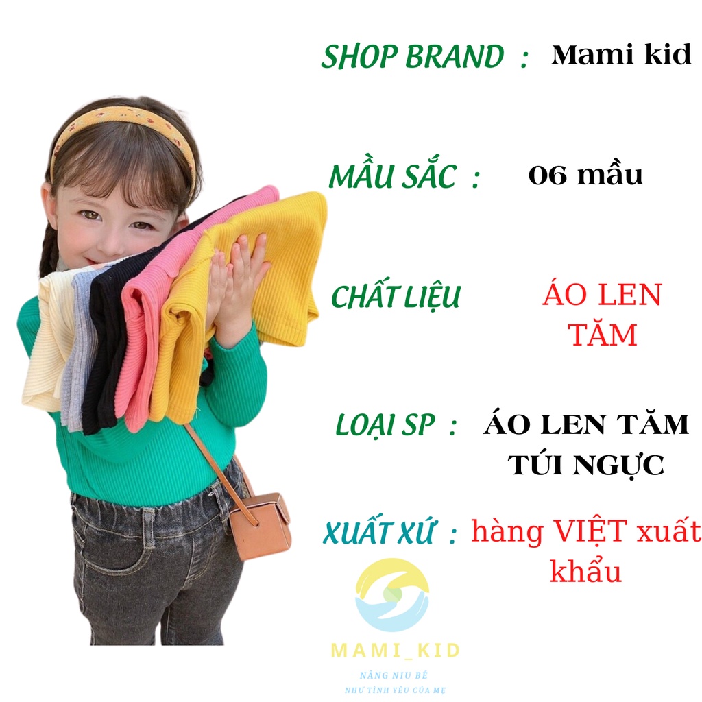 áo bé gái chất len tăm dày dặn 10-40kg Mamikid