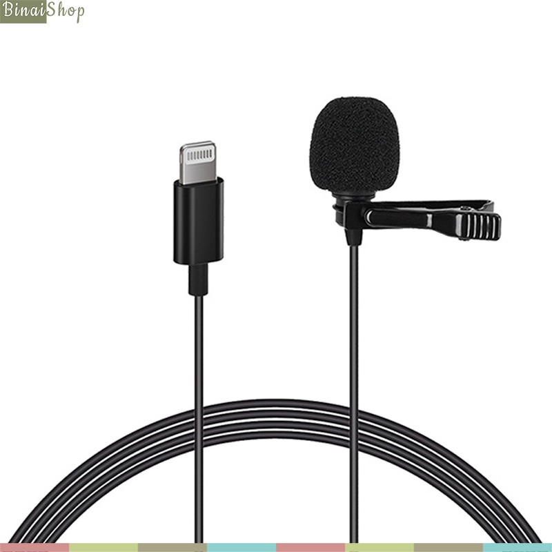 Comica CVM-V01SP (MI) - Microphone Cài Áo Có Dây Cổng Lightning Chuẩn MFi, Thu Âm Cho Thiết Bị IOS (IPhone, IPad