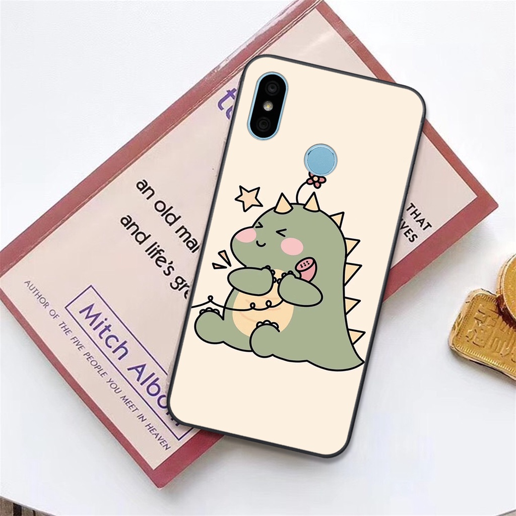 Ốp lưng Xiaomi Mi A2 - Mi A2 Lite in hình khủng long cute