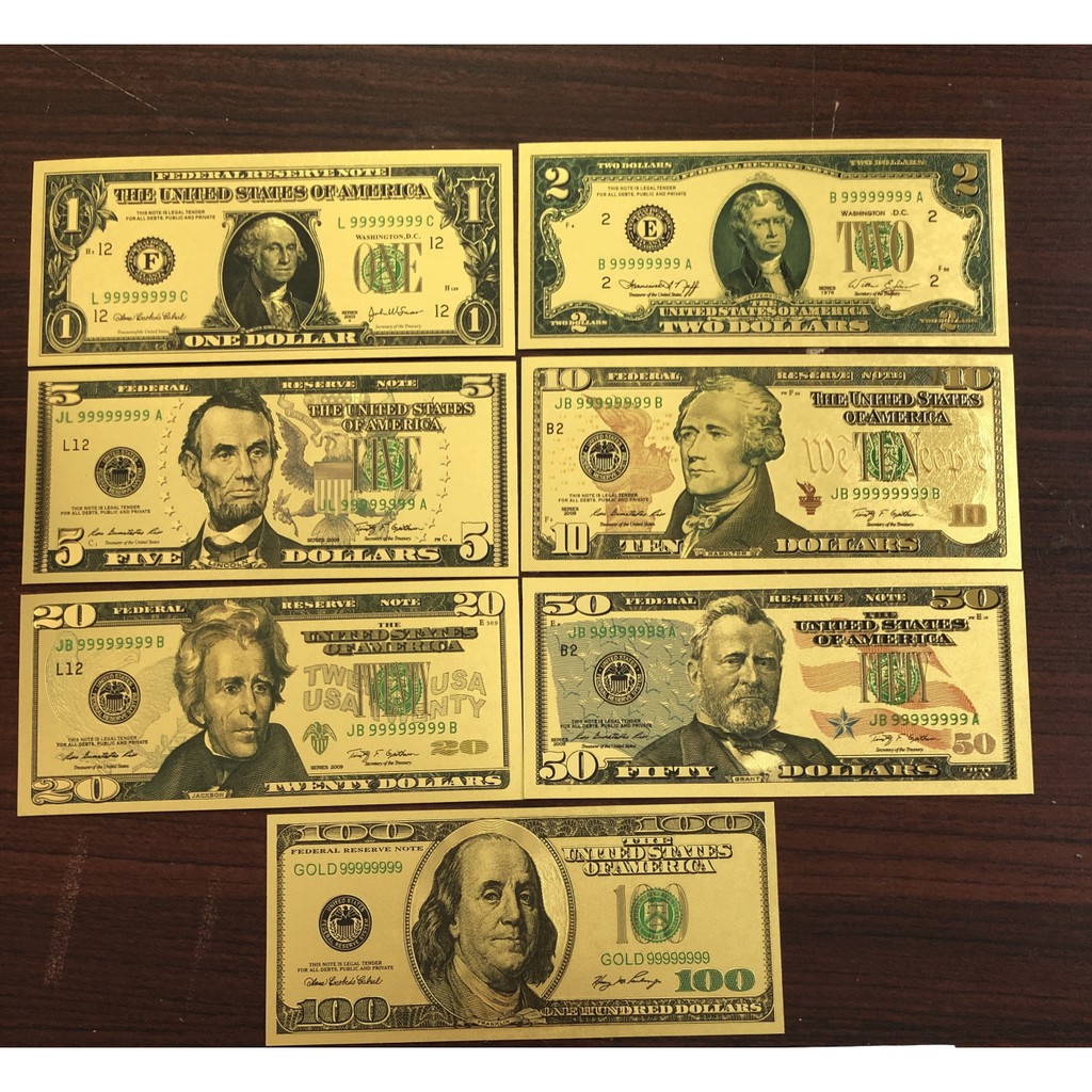 FULL MỆNH GIÁ BỘ TIỀN ĐÔ MẠ VÀNG - SLXT0219