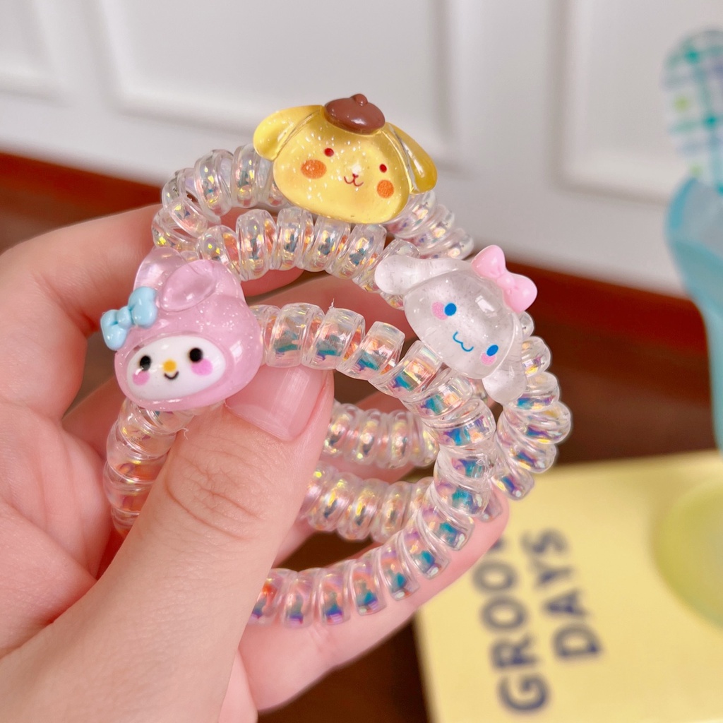 Dây Cột Tóc Co Dãn Kiểu Dáng Thú Cưng Hoạt Hình Xinh Xắn Cho Nữ